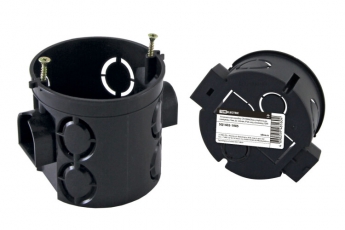 Коробка установочная СП D68х62мм, углубленная, саморезы, стык. уз, черная, IP20, инд. штрихкод | SQ1402-1905 | TDM