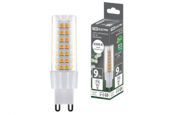 Лампа светодиодная G9-9 Вт-230 В-6500 К, SMD, 21,5x70,5 мм | SQ0340-0230 | TDM