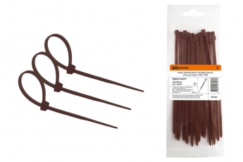 Хомут нейлоновый 2.5х100мм (венге) (25 штук) серия 
