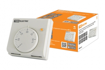 Термостат механический открытого монтажа НТ-1, индикатор, вкл/выкл, 10 А, 230 В, белый, | SQ2503-0009 | TDM