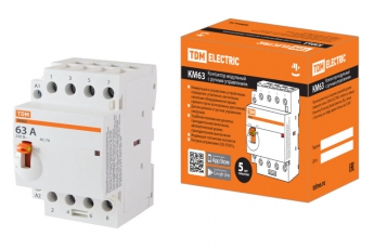 Контактор модульный с ручным управлением КМ63/4-63 4НО 230В АС | SQ0213-0107 | TDM