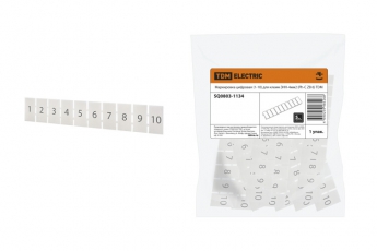 Маркировка цифровая (1-10) для клемм ЗНН-4мм2 (Ph-C ZB 6) | SQ0803-1134 | TDM