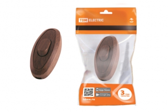 Выключатель на шнур 6А 250В ЭКО бук/венге | SQ1806-0223 | TDM