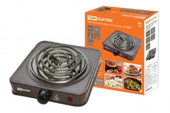 Электроплитка одноконф. ЭПС1 230 В, 1 кВт, спираль, коричневая, | SQ2504-0011 | TDM