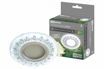 Светильник светодиодный встраиваемый СВ 03-07 MR16 50Вт G5.3 LED подсветка 3 Вт зеркальный/хром | SQ0359-0134 | TDM