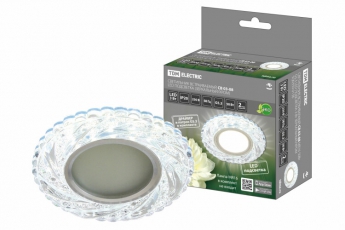 Светильник светодиодный встраиваемый СВ 03-08 MR16 50Вт G5.3 LED подсветка 3 Вт зеркальный/хром | SQ0359-0136 | TDM