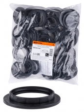 Кольцо для патрона Е27, термостойкий пластик, черный, Б/Н | SQ0335-0166 | TDM