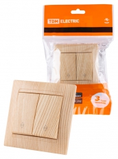 Выключатель на 2 направления 2 кл. 10А сосна 