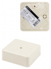 Коробка распределительная КР 75х75х28 о/п, сл. кость, IP40, инд. штрихкод | SQ1401-1805 | TDM