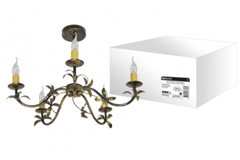 Люстра НСБ-04-01-5х40 «Регина» черный с золотом 5х40Вт E14 | SQ0370-0022 | TDM