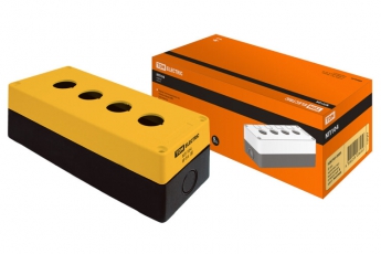 Корпус КП104 для кнопок 4места желтый  | SQ0705-0009 | TDM