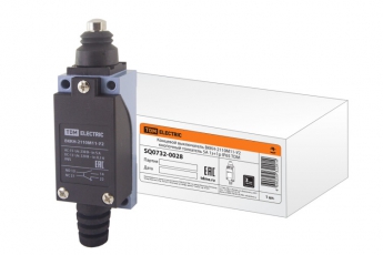 Концевой выключатель ВККН-2110М11-У2 кнопочный толкатель 5А 1з+1р IP65 | SQ0732-0028 | TDM