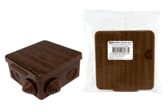 Коробка распределительная о/п 80х80х50мм, крышка, бук, IP54, 7вх. инд. штрихкод | SQ1401-0612 | TDM