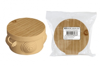 Коробка распределительная о/п D85х40мм, крышка, сосна, IP54, 4вх. инд. штрихкод | SQ1401-0702 | TDM