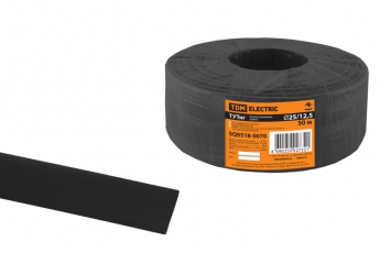 Термоусаживаемая трубка ТУТнг 25/12,5 черная (50 м/ролл)  | SQ0518-0070 | TDM