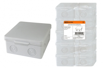 Коробка распределительная о/п 80х80х50мм, крышка, IP54, 7вх., без гермовводов | SQ1401-0812 | TDM