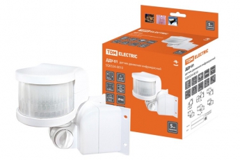 Датчик движения ДДУ-01 1100Вт, 5-480с, 2;12м, 5+Лк, 270гр, IP44, | SQ0324-0010 | TDM