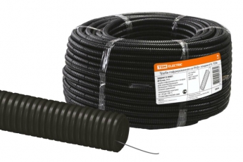 Труба гибкая гофрированная ПНД 16мм с протяжкой легкая (100 м) | SQ0413-0001 | TDM