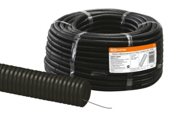 Труба гибкая гофрированная ПНД 50мм с протяжкой легкая (25 м) | SQ0413-0006 | TDM