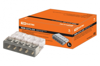 Строительно-монтажная клемма КБМ-2273-235 (2,5мм2) с пастой | SQ0517-0114 | TDM