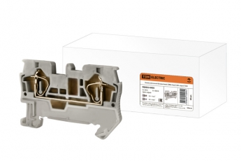 Зажим клеммный безвинтовой (ЗКБ) 4 мм2 40А серый | SQ0822-0005 | TDM