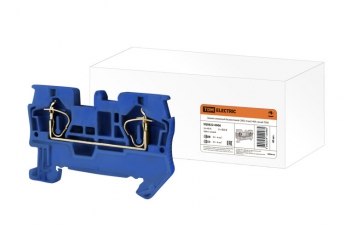 Зажим клеммный безвинтовой (ЗКБ) 4 мм2 40А синий | SQ0822-0006 | TDM