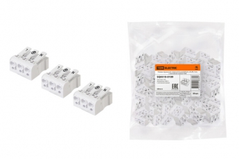 Клемма пружинная соединительная КСПн3-L+N+PE, 16 A, с монтажной ножкой | SQ0510-0109 | TDM