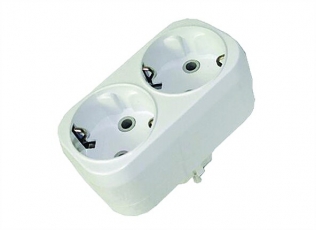 Блок на 2 гнезда 2П+З плоский 16А 250B  | SQ1806-0026 | TDM