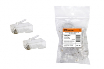 Разъем RJ-45 UTP для кабеля кат. 5Е, 8P8C (100шт) | SQ0561-0002 | TDM