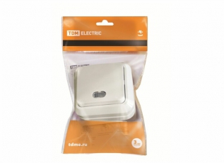 Выключатель 1-кл. открытой установки IP20 10А, белый 