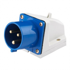 Вилка 523 стационарная 2Р+РЕ 32А 220В IP44  | SQ0605-0014 | TDM