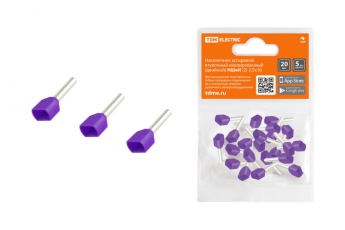 Наконечник штыревой втулочный изолированный (двойной) НШвИ (2) 2,5х10 (20шт) | SQ0568-0055 | TDM