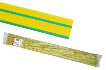 Термоусаживаемая трубка ТУТнг 30/15 желто-зеленая по 1м (25 м/упак) | SQ0518-0280 | TDM