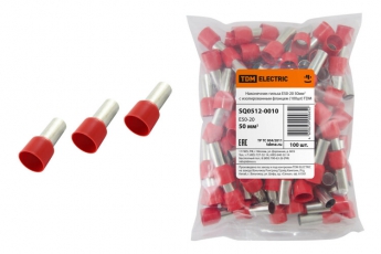 Наконечник-гильза Е50-20 50мм2 с изолированным фланцем (100шт)  | SQ0512-0010 | TDM