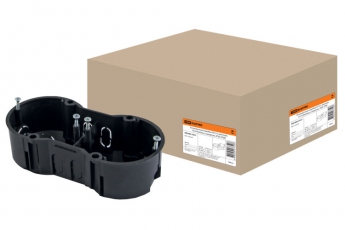 Коробка установочная 141х70х45 двухместная с саморезами | SQ1402-1017 | TDM