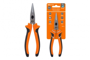 Длинногубцы (тонкогубцы), с двухкомпонентными рукоятками, CR-V сталь, 200 мм, серия 