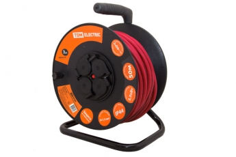 Удлинитель силовой УКз16-004  (IP44 4 места/50м КГ 3х1,5 пласт. катушка) | SQ1301-0546 | TDM