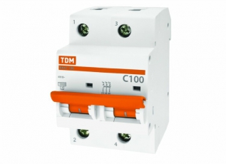 Выключатель автоматический двухполюсный ВА47-100 32А C 10кА | SQ0207-0060 | TDM