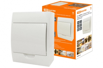 Бокс пластиковый навесной ЩРН-П-6 модулей с белой крышкой, навесной, пластик IP41 | SQ0903-0002 | TDM