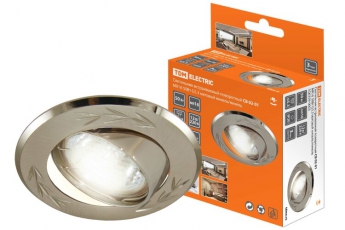 Светильник точечный встраиваемый под лампу поворотный СВ 02-01 MR16 50Вт G5.3 матовый никель/никель | SQ0359-0003 | TDM