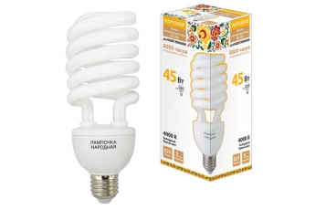 Лампа энергосберегающая КЛЛ 45Вт Е27 840 cпираль НЛ-HS | SQ0347-0035 | TDM