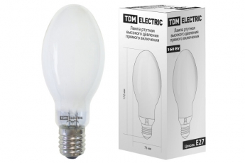 Лампа дуговая ртутно-вольфрамовая ДРВ 160Вт Е27 4200К | SQ0325-0019 | TDM