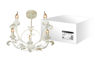 Люстра НСБ-04-02-5х40 «Медея» белый с золотом 5х40Вт E14 | SQ0370-0028 | TDM