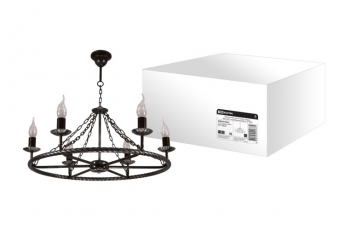 Люстра НСБ-28-03-6х40 «Норд» черный с серебром 6х40Вт E14 | SQ0370-0027 | TDM