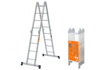 Лестница-трансформер алюминиевая ЛТА4х4, 4 секции по 4 ступени, h=433/209/117 см, 11,7 кг | SQ1028-0304 | TDM