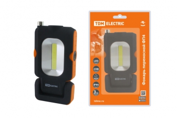 Фонарь переносной светодиодный ФП4, 1 Вт LED+3 Вт COB, 110 лм, 3хААА, магн., телескоп | SQ0350-0098 | TDM