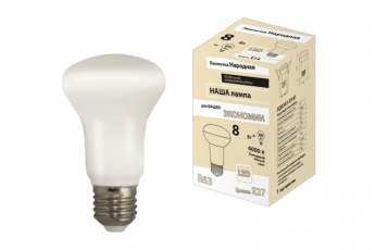 Лампа светодиодная R63 - 8 Вт-230 В -4000 К–E27 Народная | SQ0340-0141 | TDM