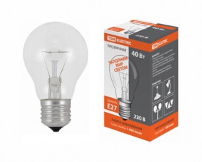 Лампа накаливания ЛОН Б 230-40, 40 Вт, Е27 КЭЛЗ | SQ0343-0017 | TDM