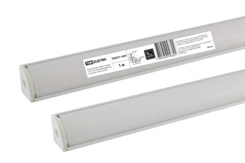 Алюминиевый профиль угловой 1616 (1 м), матовый рассеиватель, 2 заглушки, 2 крепежа | SQ0331-0487 | TDM