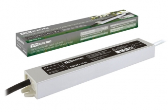 Блок питания 24Вт-12В-IP67 для светодиодных лент и модулей DC 12В, металл | SQ0331-0136 | TDM